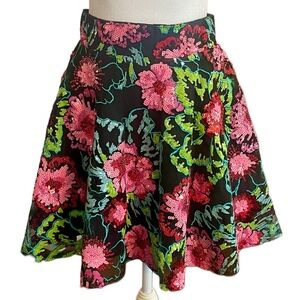 GeeGee Floral Sequin Embroidered Party Mini Skirt NWT #Coachella / Rave #Sequin